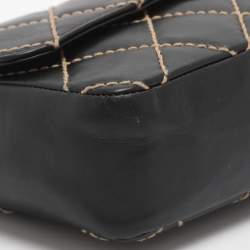 مملوكة مسبقًا Chanel Black Wild Stitch Surpique Quilted Leather Bag