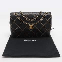 مملوكة مسبقًا Chanel Black Wild Stitch Surpique Quilted Leather Bag