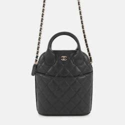 مملوكة مسبقًا Chanel Matelasse 2Waybag Black Caviar Leather