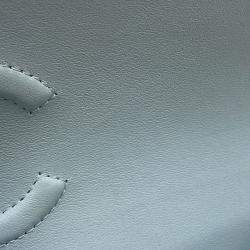 Pre Owned Chanel Matelasse W Flap Chain shoulder Bag Light Blue Caviar Leather Size 25