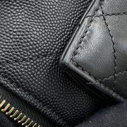 مملوكة مسبقًا Chanel Bowling Bag Black Caviar Leather Lambskin Size Large