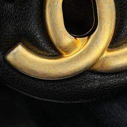 مملوكة مسبقًا Chanel Bowling Bag Black Caviar Leather Lambskin Size Large