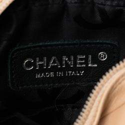 Pre Owned Chanel Black Brown Mini Lambskin Cambon Ligne Crossbody