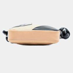 Pre Owned Chanel Black Brown Mini Lambskin Cambon Ligne Crossbody