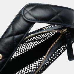 Pre Owned حقيبة شانيل هوبي شبك دائري CC صغير أسود