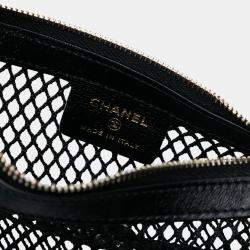 Pre Owned حقيبة شانيل هوبي شبك دائري CC صغير أسود