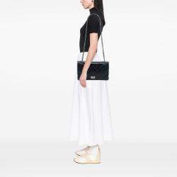 Pre Owned حقيبة شانيل فلاپ مزدوجة 2.55 ريإيشو جلد عجول معتق أزرق 227