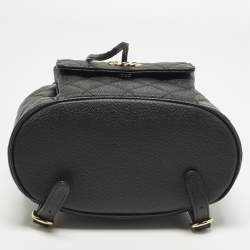 مملوكة مسبقًا حقيبة ظهر شانيل فينتدج دوما جلد أسود مبطن