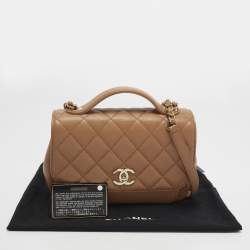 Pre Owned حقيبة شانيل بيج كافيار جلد مبطن بغطاء للأعمال التجارية