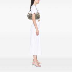 Pre Owned شانيل ذهبية مثقبة جلد الغنم أكورديون هوليوود فلاب