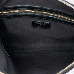 Pre Owned حقيبة كلتش شانيل سوداء متوسطة جلد خروف مبطن لؤلؤة