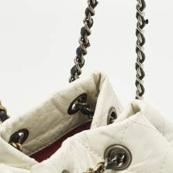 مملوكة مسبقًا Chanel Gabrielle Mini White/Black Aged Leather Mini Backpack