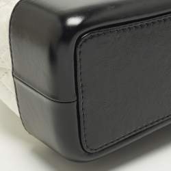 مملوكة مسبقًا Chanel Gabrielle Mini White/Black Aged Leather Mini Backpack