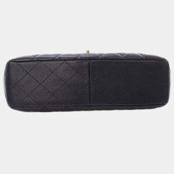 مملوكة مسبقًا Chanel Black Jumbo Classic Caviar Single Flap