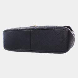 مملوكة مسبقًا Chanel Black Jumbo Classic Caviar Single Flap