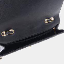 مملوكة مسبقًا Chanel Black Jumbo Classic Caviar Single Flap