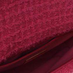 Pre Owned Chanel Pink Medium Tweed 19 Flap