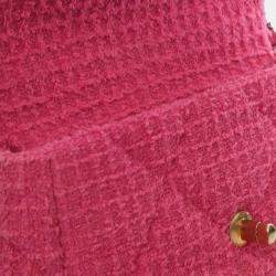 Pre Owned Chanel Pink Medium Tweed 19 Flap