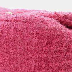 Pre Owned Chanel Pink Medium Tweed 19 Flap