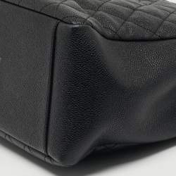 مملوكة مسبقًا حقيبة تسوق شانيل جراند جلد كافيار مبطن أسود