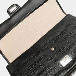 Pre Owned Chanel 2.55 Unlimited Double Flap Chain Shoulder Bag Handbag Black Leather