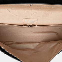 Pre Owned Chanel 2.55 Unlimited Double Flap Chain Shoulder Bag Handbag Black Leather