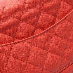 مملوكة مسبقًا حقيبة شانيل ماتلاس كتف من جلد العجل أحمر