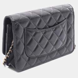 مملوكة مسبقًا Chanel Matelasse Shoulder Bag In Grained Calfskin Leather Black