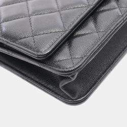 مملوكة مسبقًا Chanel Matelasse Shoulder Bag In Grained Calfskin Leather Black