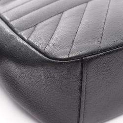 مملوكة مسبقًا حقيبة كتف شانيل كوكو مارك جلد أسود