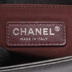 Pre Owned Chanel Boy Chanel Small Shoulder Bag Leather Lambskin Sheepskin Black