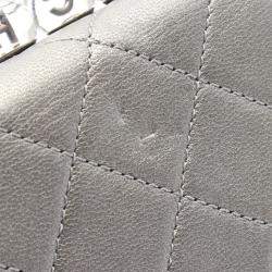 Pre Owned حقيبة كتف شانيل ماتلاس جلد فضي