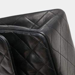 مملوكة مسبقًا حقيبة كتف سلسلة شانيل ماتلاسي كوكو مارك قلاب مزدوج جلد خروف أسود