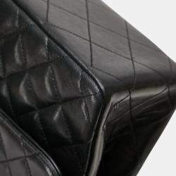 مملوكة مسبقًا حقيبة كتف سلسلة شانيل ماتلاسي كوكو مارك قلاب مزدو ج جلد خروف أسود