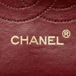 مملوكة مسبقًا حقيبة كتف شانيل سلسلة علامة كوكو مزدوجة رفرف 25 ماتيلاسي جلد حمل أسود