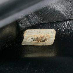 Pre Owned حقيبة كتف سلسلة شانيل كوكو مارك ماتلاسي جلد عجل كافيار أسود