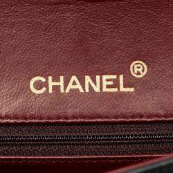 مملوكة مسبقًا Chanel Matelasse Coco Mark Double Flap Shoulder Bag In Black And Gold Lambskin