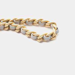 Pre Owned حقيبة شانيل ماتلاسيه بسلسلة على الكتف من جلد الغنم بلون رمادي