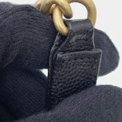 مملوكة مسبقًا Chanel Chain Wallet Boy Matelasse Coco Mark Black