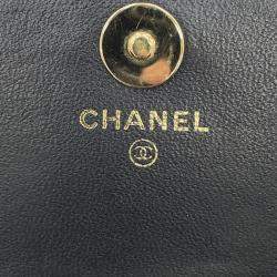مملوكة مسبقًا Chanel Chain Shoulder Bag Matelasse Coco Mark Mini Enamel Black