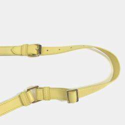 Pre Owned Chanel Chain Belt Bag/Waist Pouch With Cc Coco Mark Crossbody Quilted Matelasse Design Lambskin Yellow