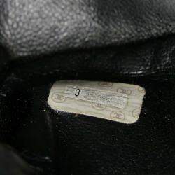 Pre Owned Chanel Matelasse Coco Mark Handbag In Black Caviar Skin