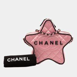 مملوكة مسبقًا Chanel Pink Quilted Satin Walk Of Fame Star Crossbody