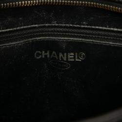 Pre Owned حقيبة شانيل ميداليون توت جلد مبطن أسود