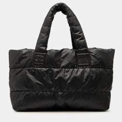 مملوكة مسبقًا Chanel Black Medium Quilted Nylon Coco Cocoon Tote