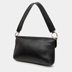 Pre Owned حقيبة شانيل جلد العجل صغيرة سوداء مادوموازيل قفل دوار