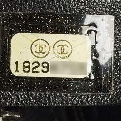 Pre Owned Chanel CC Timeless Black Caviar Quilted Leather Shopper Tote