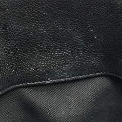 Pre Owned Chanel CC Timeless Black Caviar Quilted Leather Shopper Tote