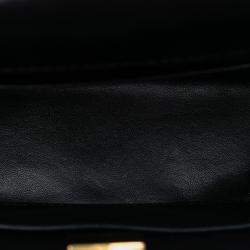 Pre Owned Chanel Black Mini Square Classic Goatskin Single Flap
