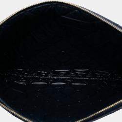 مملوكة مسبقًا حقيبة كلتش شانيل أزرق متوسط جلد حمل مبطن مزدوج مع شرابة O كيس